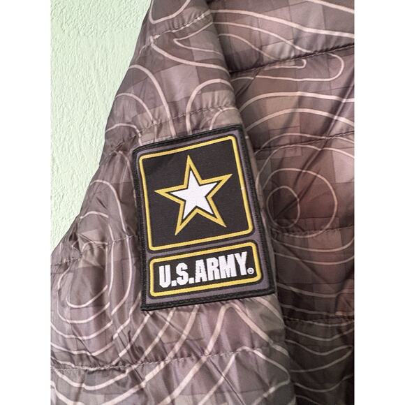 US ARMY Men’s Small Puffer Jacket Full Zip Hooded Zipper Pockets - Picture 4 of 6